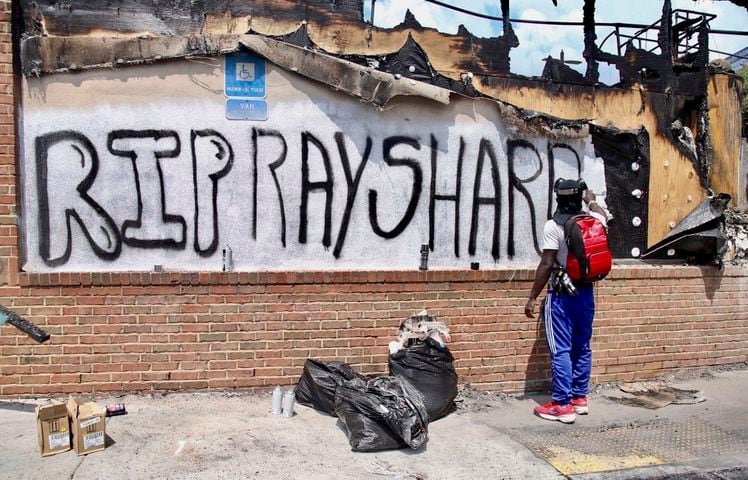 PHOTOS: Aftermath of Atlanta protest, fire at Wendy’s police shooting site