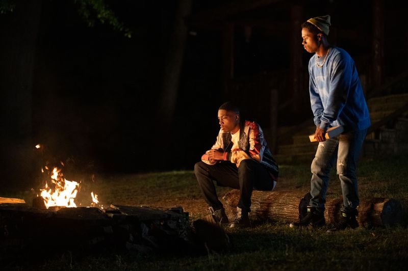 Deion Smith, (seated) and Dontavius Williams star in the acclaimed Atlanta-filmed short film "Flames" by Deondray and Quincy Gossfield. The film is part of the 34th annual Out on Film festival.