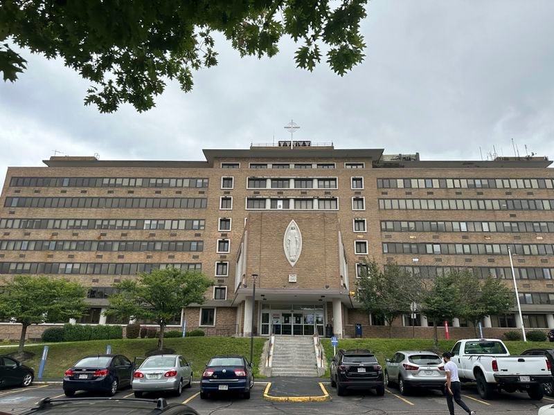 Carney Hospital is seen in Boston, Tuesday, Aug. 20, 2024. (AP Photo/Nick Perry)