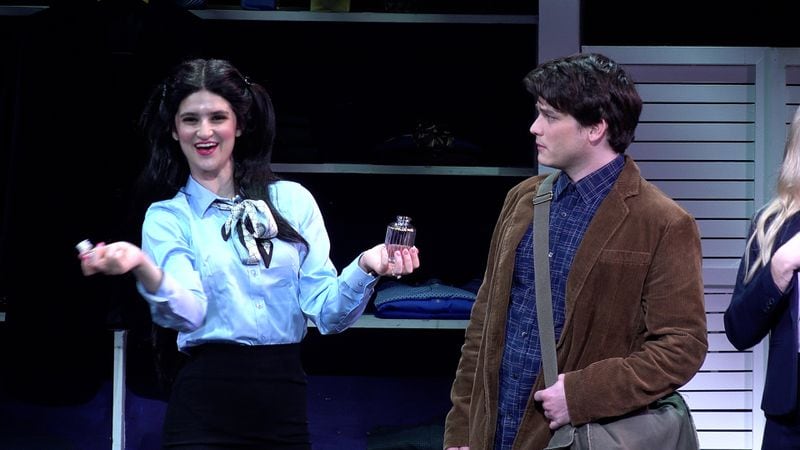 Arielle Geller and Haden Rider share a scene in "Legally Blonde," a City Springs Theatre production  in May. Courtesy of Haden Rider and Arielle Geller