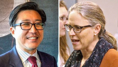 David Kim and Carolyn Bourdeaux face off in the July 24 Democratic runoff in the 7th Congressional District, which is based in Gwinnett and Forsyth counties.