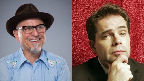 Bobcat Goldthwait (left) and Dana Gould