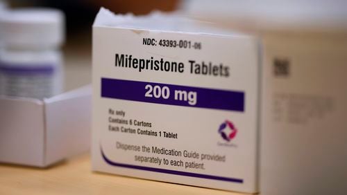 Mifepristone tablets are seen in a Planned Parenthood clinic Thursday, July 18, 2024, in Ames, Iowa. (AP Photo/Charlie Neibergall)