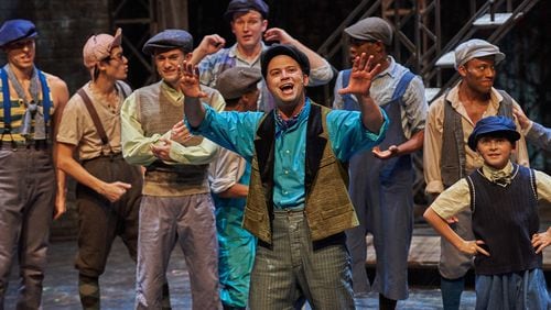 Greg Kamp (center) starred in “Newsies" when it ran in 2018 first at Atlanta's Aurora Theatre and then at the Atlanta Lyric Theatre. Photo: Chris Bartelski