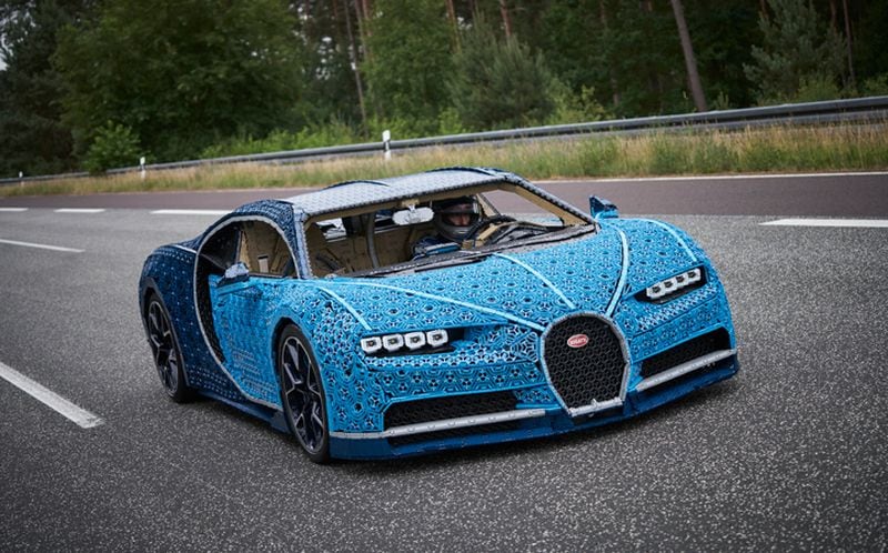 LEGO used 1 million blocks to build a life-size, driveable Bugatti Chiron. (Photo: LEGO)
