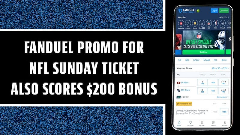 FanDuel promo for NFL Sunday Ticket