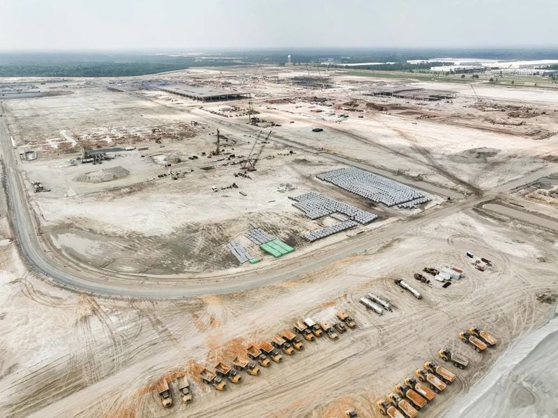 Construction on the Hyundai site in Bryan Co., GA. July 2023. (Photo Courtesy of Justin Taylor/The Current GA)