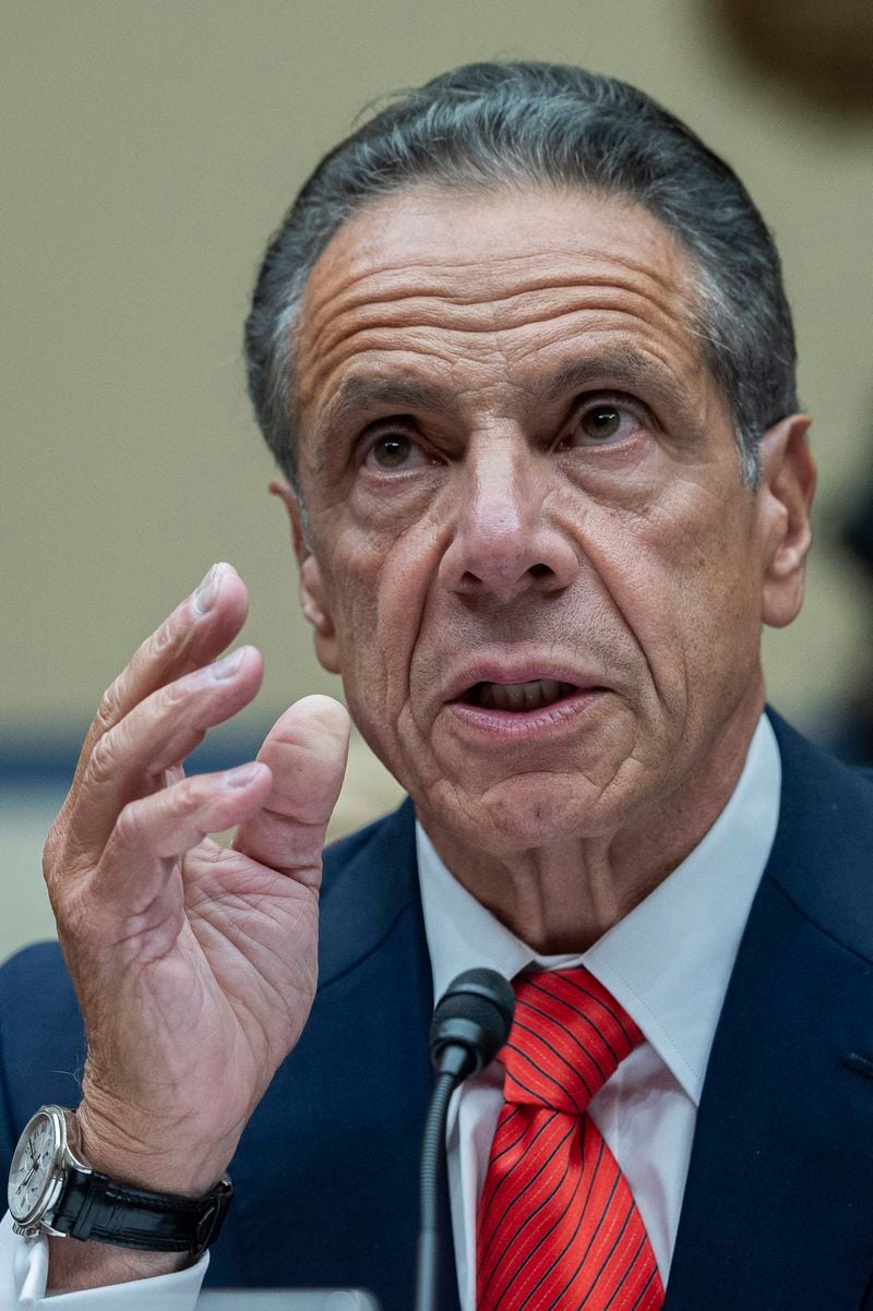 Former New York Gov. Andrew Cuomo testifies before the House Oversight Select Subcommittee's hearing on the Coronavirus Pandemic, on Capitol Hill in Washington, Tuesday, Sept. 10, 2024. (AP Photo/Cliff Owen)