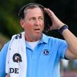 Lovett coach Mike Muschamp works the sideline during a game against Marist. (John Amis/Special)