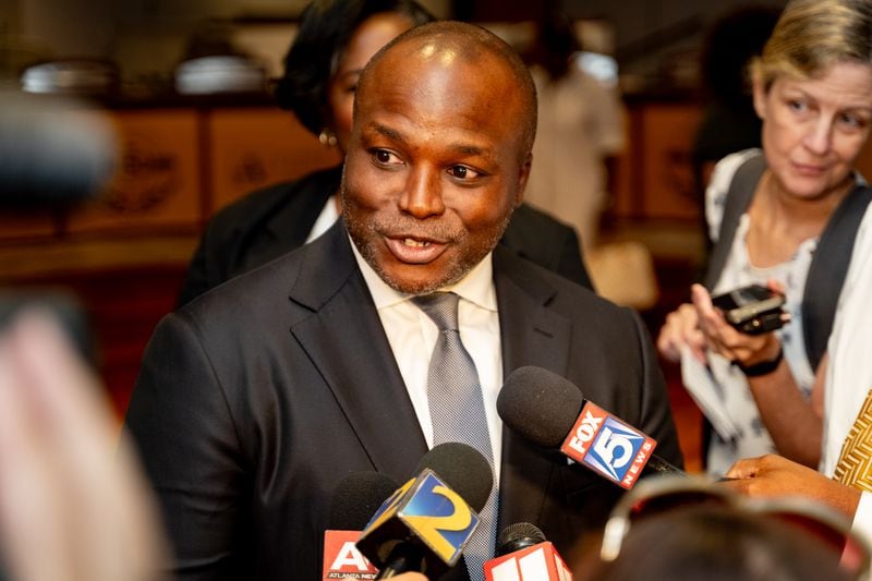 The Atlanta school board voted unanimously Monday, July 8, 2024, to make Bryan Johnson the district's new superintendent. (Ben Hendren for The Atlanta Journal-Constitution)