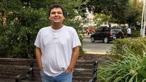 Eduardo Delgado poses for a photo in Telfair Square on Wednesday, September 25, 2024 in Savannah, GA. (AJC Photo/Katelyn Myrick)