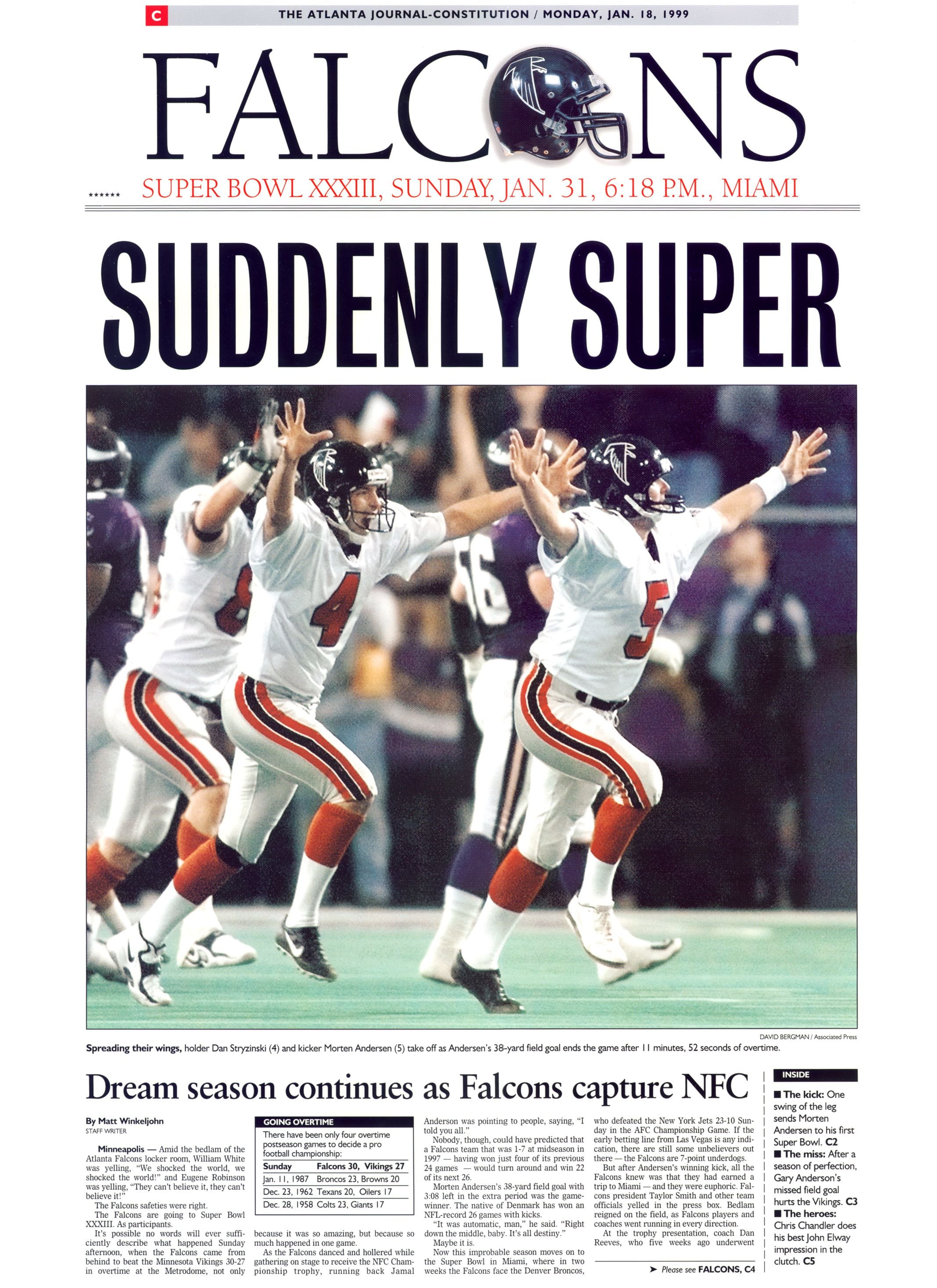 Flashback: When Atlanta won a trip to its first Super Bowl in 1999