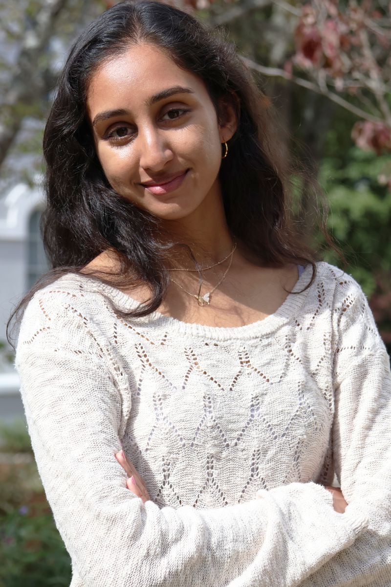 Riya Patel, a fourth-year genetics and biology major from Duluth, is the founder of the Athens chapter of Hearts for the Homeless, poses for a portrait on Nov. 16, 2023. (Photo Courtesy of Navya Shukla)
