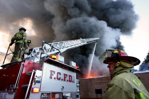 Fulton warehouse fire generates massive smoke plume