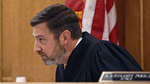 Judge Gregory Poole, shown in a 2020 AJC file photo, recently dropped charges against a man accused of murder.