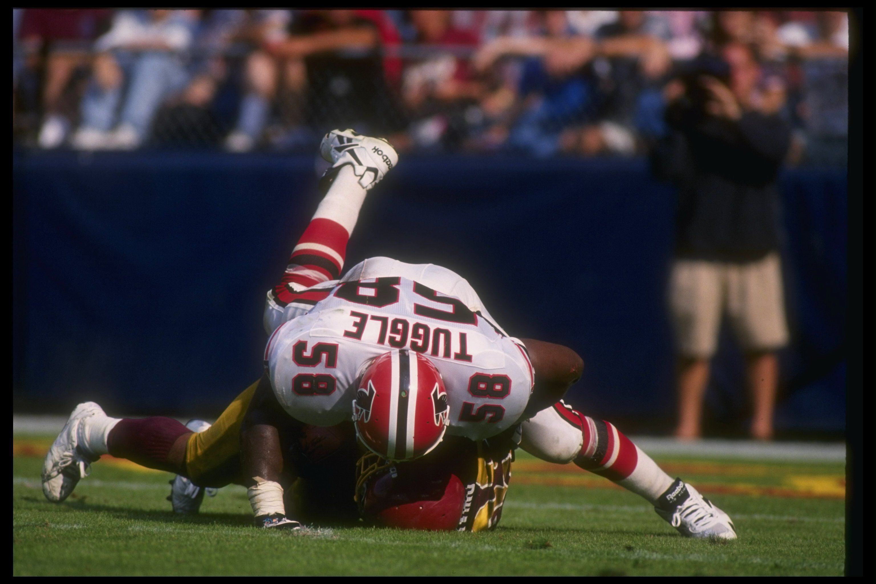 Jessie Tuggle Autographed Signed Auto Atlanta Falcons Throwback