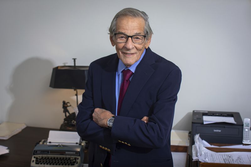 Robert Caro poses for a portrait on Wednesday, Sept. 11, 2024, in New York. (Photo by Andy Kropa/Invision/AP)