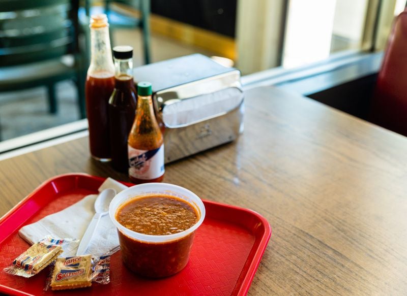 Brunswick stew at Old Brick Pit BBQ. CONTRIBUTED BY HENRI HOLLIS