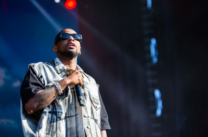 Brooklyn native Fabolous took the afternoon stage and hit the ONE Musicfest crowd with a slew of hits on Saturday, October 28, 2023, at Piedmont Park. (Ryan Fleisher for The Atlanta Journal-Constitution)