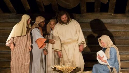 “The Live Nativity” may be seen outdoors at 7 p.m. and 8 p.m. today, Sunday and Wednesday. Free. Hope Crossings Church, 2106 Old Pendergrass Road, Jefferson. HopeCrossings.org. Courtesy of Hope Crossings Church
