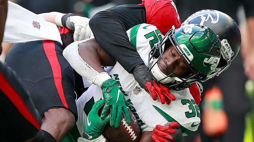 Defense steps up in Falcons 27-20 win over New York Jets in London