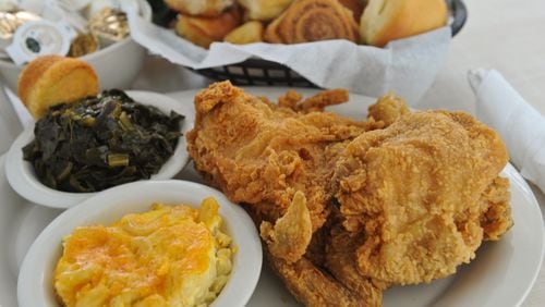 Atlanta classic Mary Mac's Tea Room dishes up Southern classics like fried chicken, collard greens and macaroni and cheese.  Becky Stein for The AJC