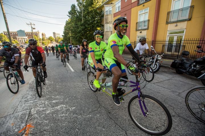 John Lewis memorial bike ride on the anniversary of his death.