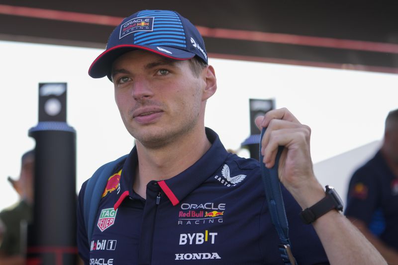 Red Bull driver Max Verstappen of the Netherlands arrives ahead of the first free practice at the Monza racetrack, in Monza, Italy, Thursday, Aug.30 , 2024. The Formula one race will be held on Sunday. (AP Photo/Luca Bruno)