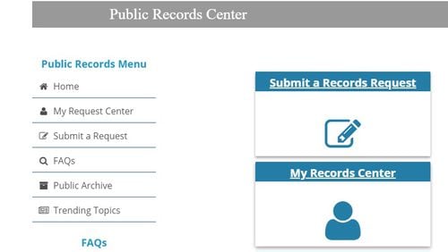A screenshot taken on Monday, Oct. 29, 2018 of the new Atlanta Public Schools' open records portal.