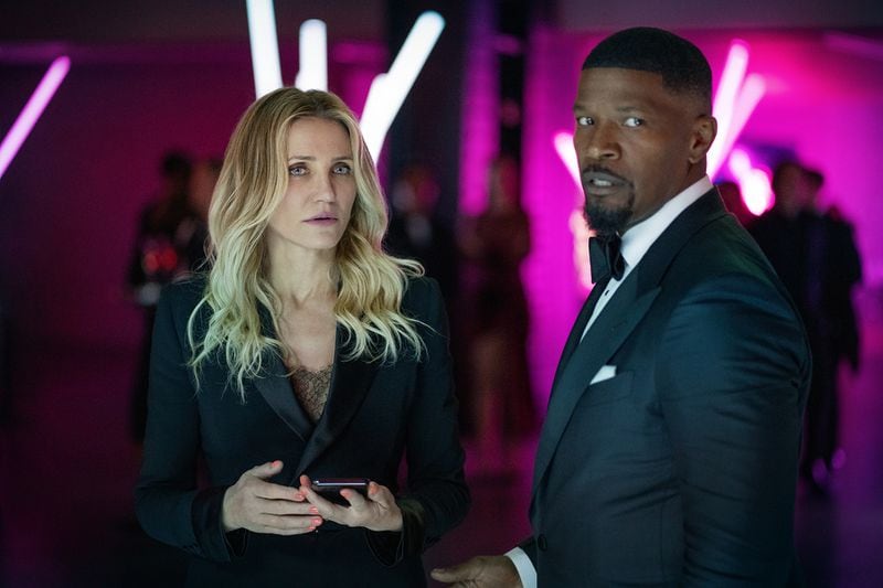 Back In Action. (L to R) Cameron Diaz as Emily and Jamie Foxx as Matt in Back In Action. Cr. John Wilson/Netflix © 2024.