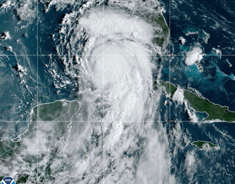 Hurricane Idalia heading toward Florida, on Aug. 29, 2023. (NOAA/TNS)