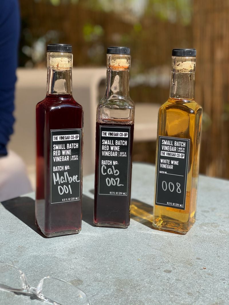 The Vinegar Co-op produces a range of vinegars from white wine, including a mix of white wine varieties, as well as single varietals, such as malbec and cabernet. Courtesy of M. Davis