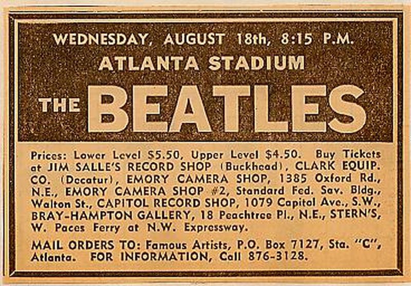 Marcia Proctor shares a photo of an ad promoting the Beatles show.
