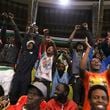 Members of the public react during a public forum for an impeachment motion against Kenya's deputy president Rigathi Gachagua, at Bomas of Kenya, in Nairobi, Friday, Oct. 4, 2024. (AP Photo/Brian Inganga)