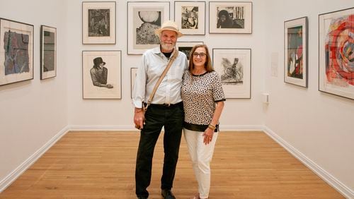 Wes and Missy Cochran at the Michael C. Carlos Museum where pieces from their collection of African-American art was on display this summer. (Courtesy of Michael C. Carlos Museum / Cameron Baskin)