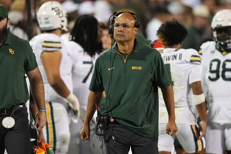 Baylor head coach Dave Aranda looks on in the second half of an NCAA college football game against Colorado, Saturday, Sept. 21, 2024, in Boulder, Colo. (AP Photo/David Zalubowski)