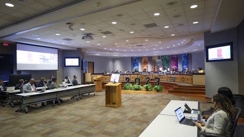 The Atlanta school board officially opened the search process for a new superintendent after creating a profile of that person Tuesday. (Jason Getz / Jason.Getz@ajc.com)