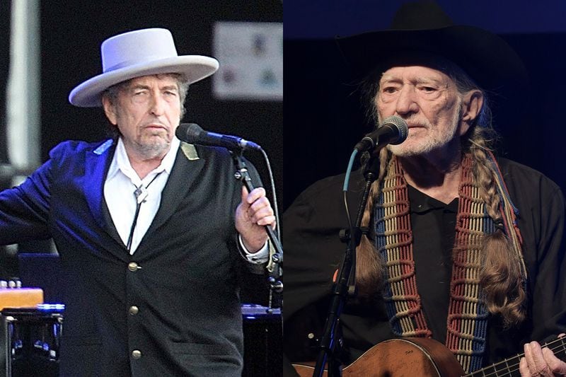 Bob Dylan and Willie Nelson are reunited for a 2024 25-city tour that begins June 21 at Ameris Bank Amphitheatre in Alpharetta. Associated Press photos