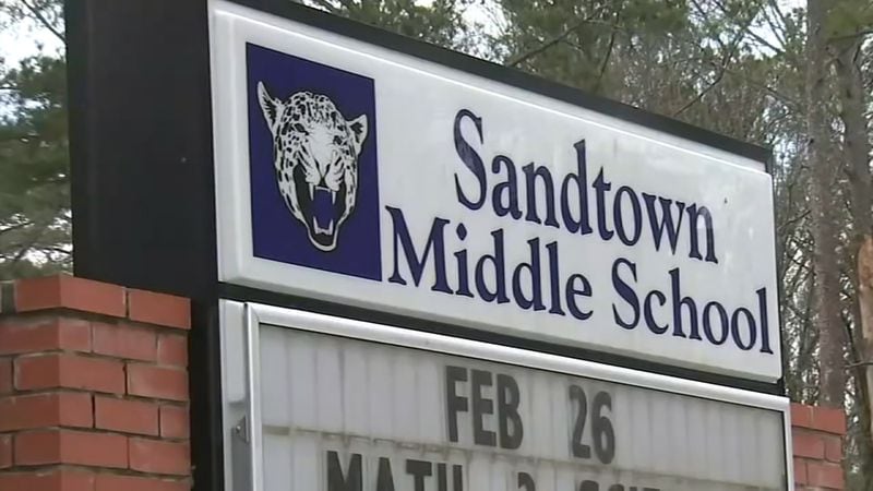 Students became sick at Sandtown Middle School after eating tainted candy. (photo credit: WSB-TV)