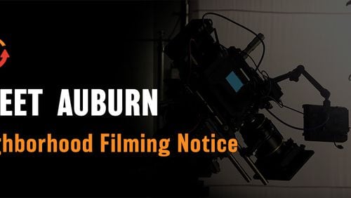 There will be a film crew in the Sweet Auburn area this weekend.