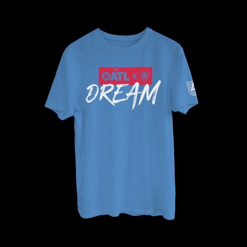 "UATL x Dream' is one of the final designs for the UATL - Atlanta Dream T-shirt collaboration.