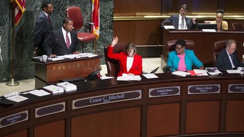 The Atlanta City Council took a final vote Monday to annex Emory University, the city’s largest expansion in 65 years. The union between the state’s largest city and the prestigious college could lead to a MARTA streetcar line from Buckhead to Emory. ALYSSA POINTER/ALYSSA.POINTER@AJC.COM