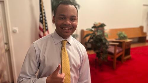 C.J. Pearson, 21, has been in the political spotlight since he was a 12-year-old middle school student lobbing attacks against then-President Barack Obama in 2015.  (Greg Bluestein / greg bluestein@ajc.com)