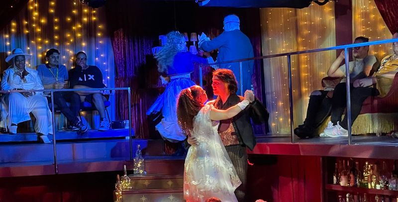 Anatole (Jordan Patrick) and Natasha (Alexandria Joy) have a palpable chemistry in "Great Comet." Photo: Courtesy of Horizon Theatre
