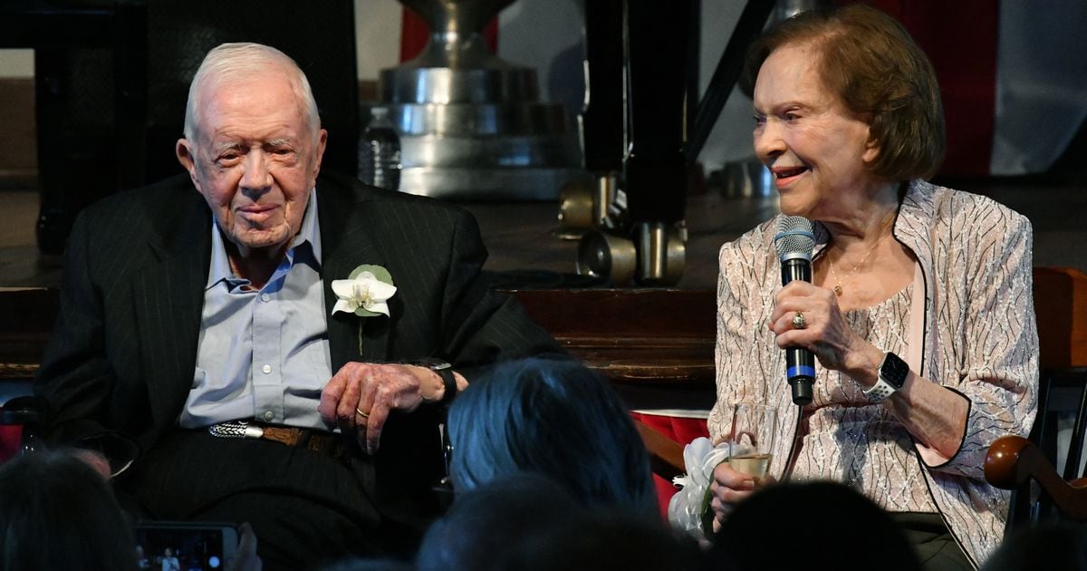 Photos: Jimmy and Rosalynn Carter honored in Plains on 75th wedding ...