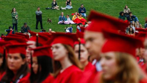 A Texas teenager who was paralyzed after surgery last year met her goal and walked at her graduation ceremony Thursday night.