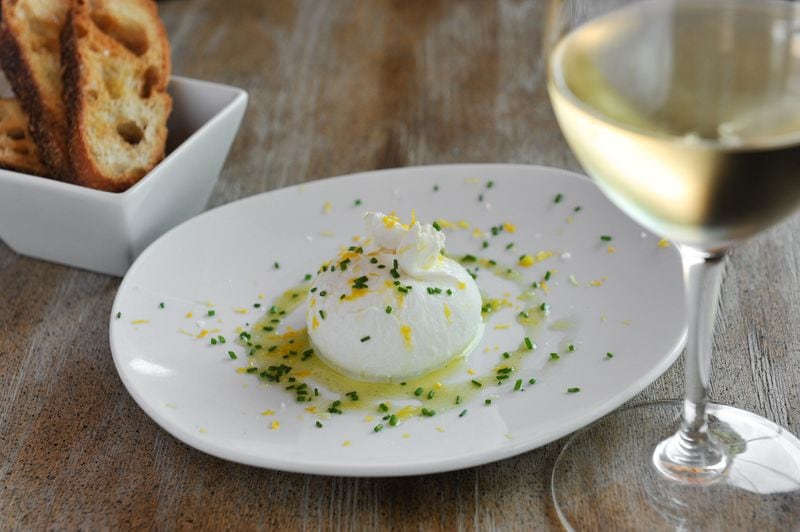  Burrata with single estate olive oil and Maldon salt at Vine and Tap (Photo Credit: Beckysteinphotography.com)