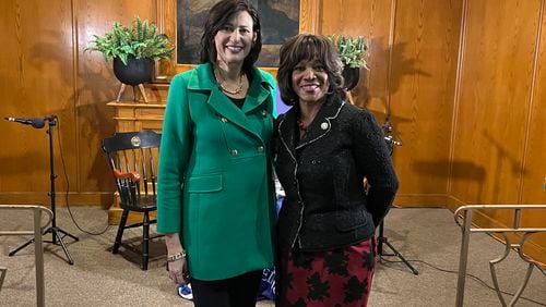 CDC Director Rochelle Walensky and Morehouse School of Medicine President Valerie Montgomery Rice. (Photo by Donovan J. Thomas/AJC)