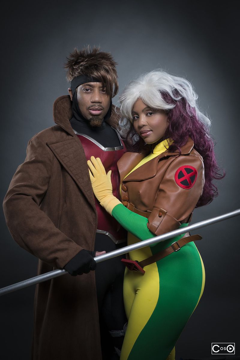 JaBarr “Barr Foxx” Lasley and Sherita “Ree” Dunba as Gambit and Rogue from "X-Men" during a Cosplay Your Way photo shoot in 2018 at Dragon Con. Courtesy of ANDREW MICHAEL PHILLIPS