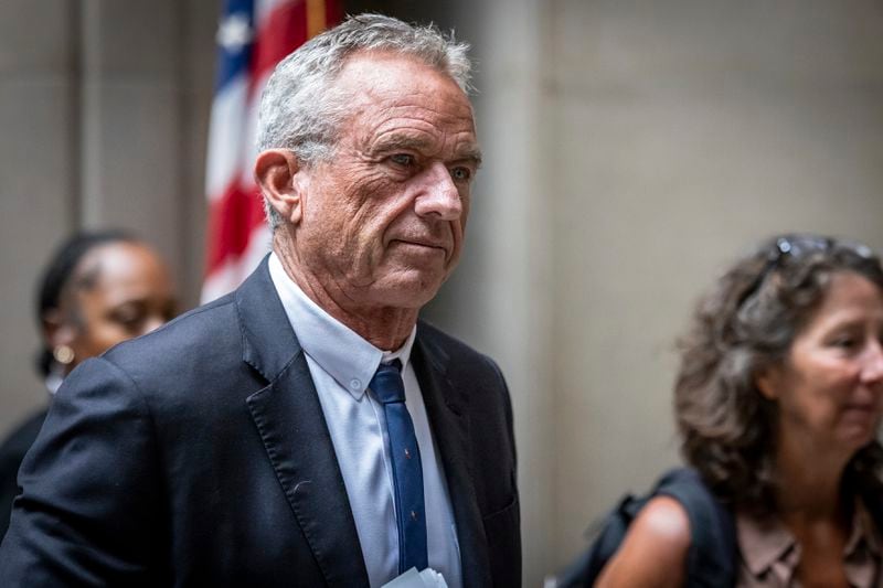 Independent Presidential candidate Robert F. Kennedy Jr. walks outside the courtroom at the Nassau County Supreme Court in Mineola, N.Y. on Wednesday, Aug., 21, 2024. (AP Photo/Stefan Jeremiah)